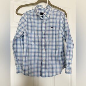Boys VV Vineyard Vines button up size 7 pastel plaid